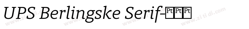 UPS Berlingske Serif字体转换